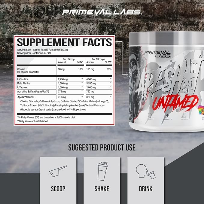 Primeval Labs Ape Sh*t Untamed, 40 Servings