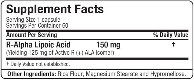 Allmax R-ALA Alpha Lipoic Acid , 60 Capsules