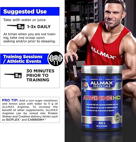 Allmax Arginine HCI, 400 Grams - 80 Serv