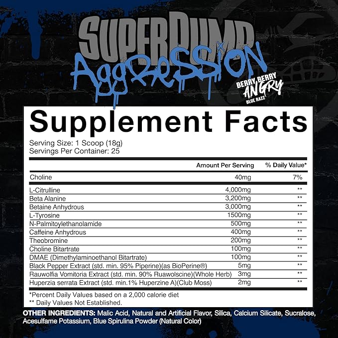 Gaspari Nutrition SuperPump Aggression Pre-Workout, 25 Servings