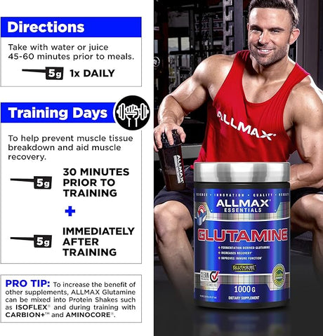 Allmax Glutamine, 400 Grams - 80 Serv