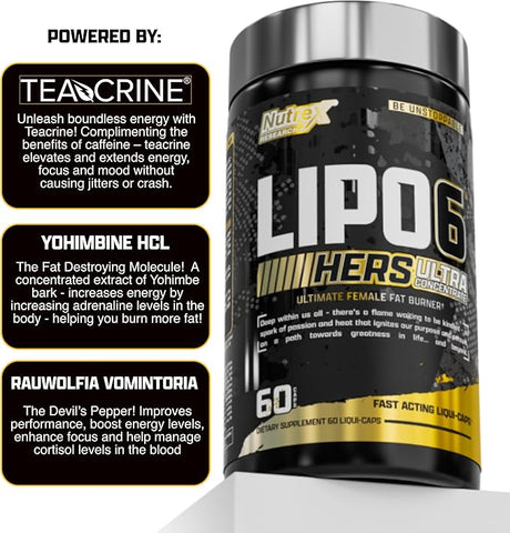 Nutrex LIPO-6 Hers Ultra Concentrate, 60 Caps