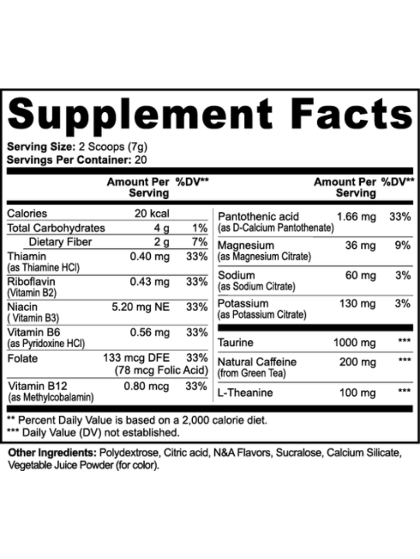Midwest Method Energy Powder - Fruit Punch, 20 Servings