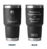 Custom PoorBoySupplements.com Yeti Cup with Lid, 30oz