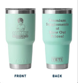 Custom PoorBoySupplements.com Yeti Cup with Lid, 30oz