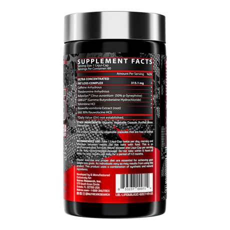 Nutrex LIPO-6 Black Ultra Concentrate, 60 Caps