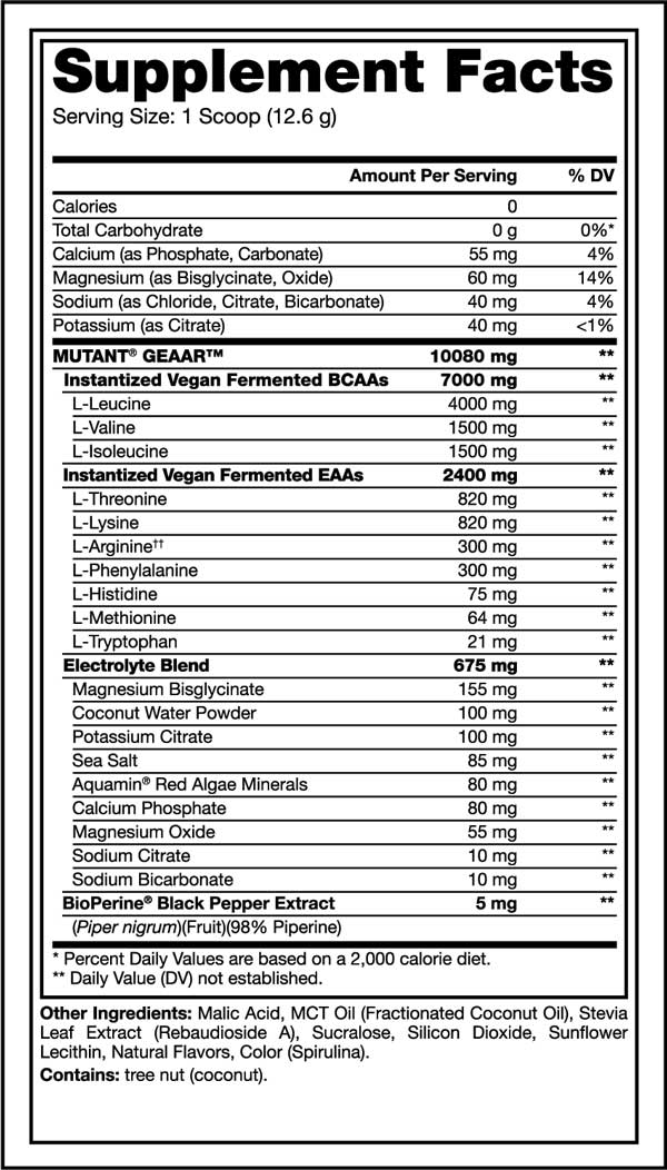 Mutant Geaar (EAA Recovery Complex), 30 servings