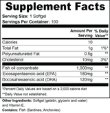 Midwest Method Omega-3 Fish Oil. 100 Softgels