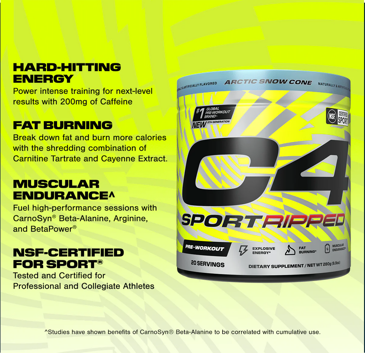 Cellucor C4 Sport Ripped Pre-Workout, 20 Servings