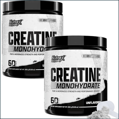 Nutrex Creatine Monohydrate, 2 x 60 Servings Combo Deals - BOGO Nutrex Research 