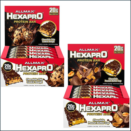 Allmax Hexapro Protein Bar, 2 Boxes of 12 (Mix & Match) Bars, Cookies & Snacks Allmax Nutrition 