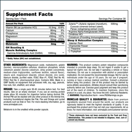 Animal PM Anabolic Recovery, 30 Packs Vitamins | Herbs Universal Nutrition 