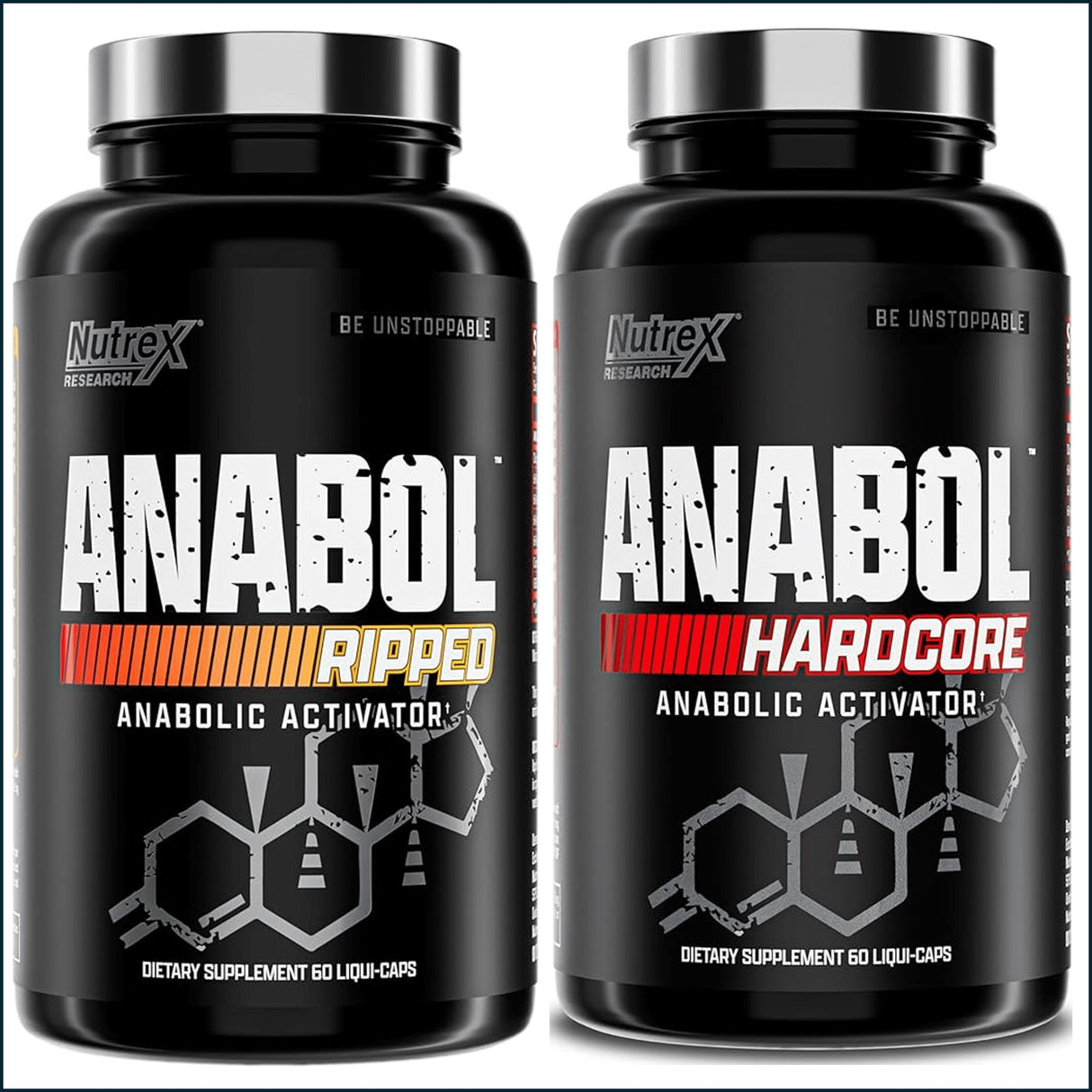 Nutrex Anabol Hardcore & Ripped Combo, 60 Caps of each Combo Deals - BOGO Nutrex Research 