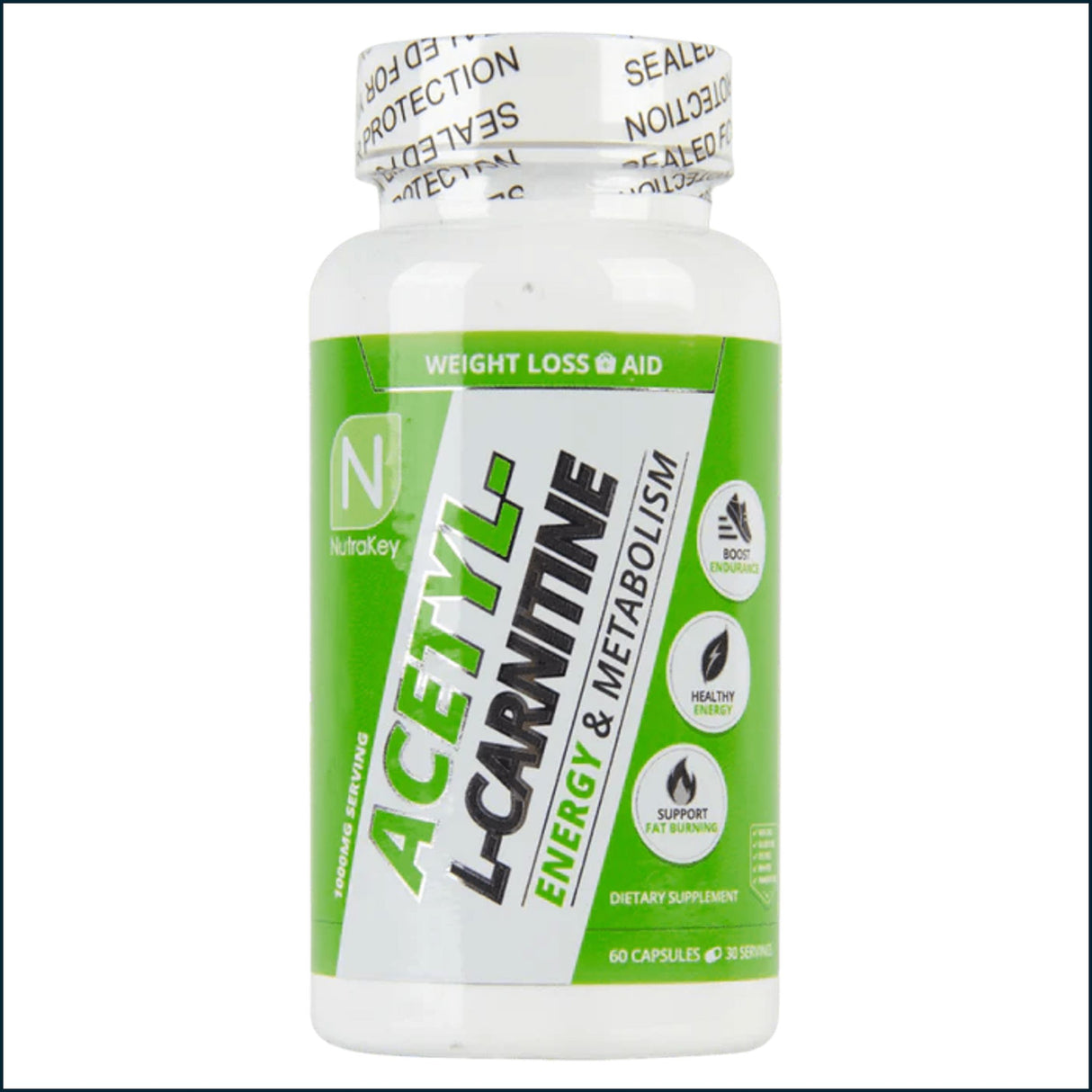 NutraKey Acetyl-L-Carnitine, 60 Capsules Weight Loss NutraKey Health 