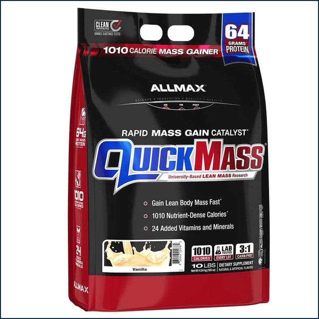 Allmax QuickMass, 10lbs Weight Gainer Allmax Nutrition 