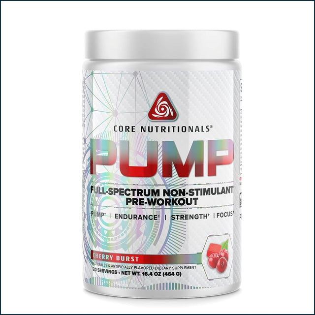 Core Nutritionals Pump Non-Stim Pre-Workout, 20/40 Servings Pre-Workout Core Nutritionals 