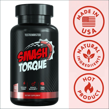 Smash Torque Testo Booster, 3 x 60 Capsules Testosterone Boosters Smash 