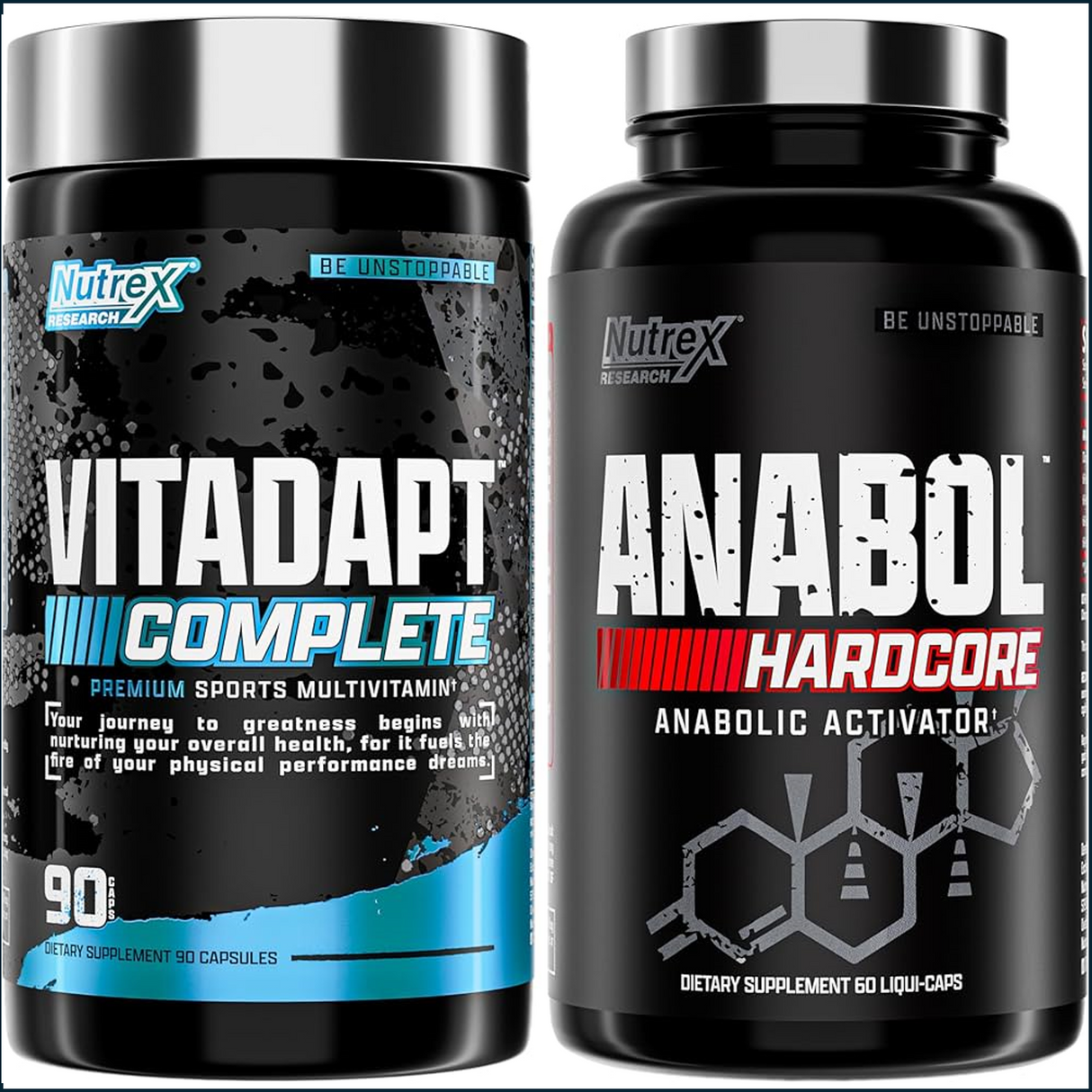 Nutrex Anabol Hardcore & Vitadapt Complete Multivitamin, Combo Pack