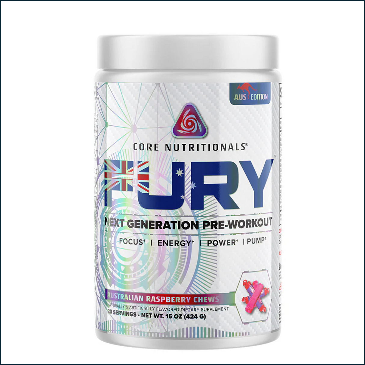 Core Nutritionals Fury Next Generation Pre-Workout, 20 Servings