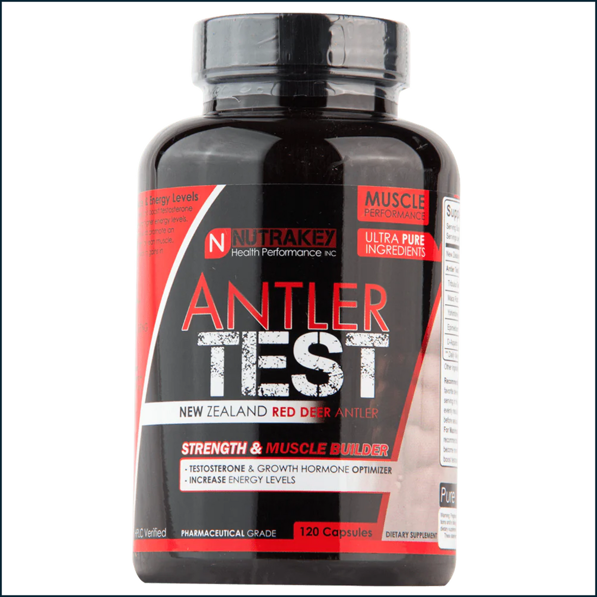 NutraKey Red Deer Antler Test, 120 Caps