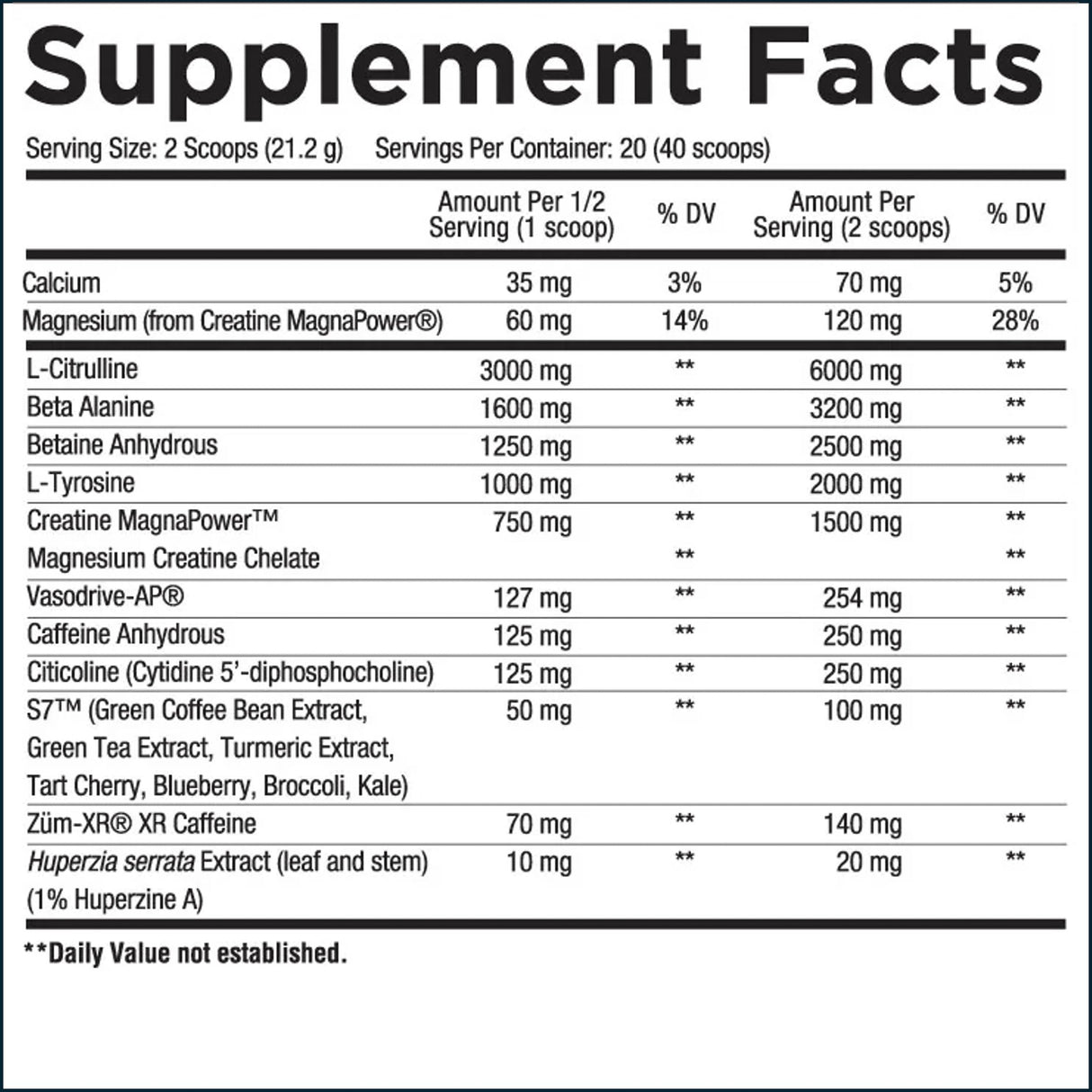 Core Nutritionals Fury Next Generation Pre-Workout, 20/40 Servings Pre-Workout Core Nutritionals 