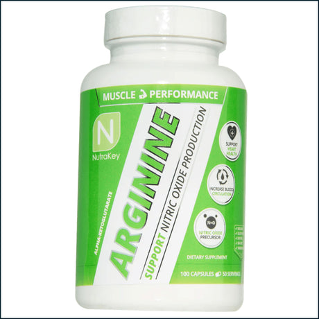 NutraKey Arginine, 100 Capsules Testosterone Boosters NutraKey Health 