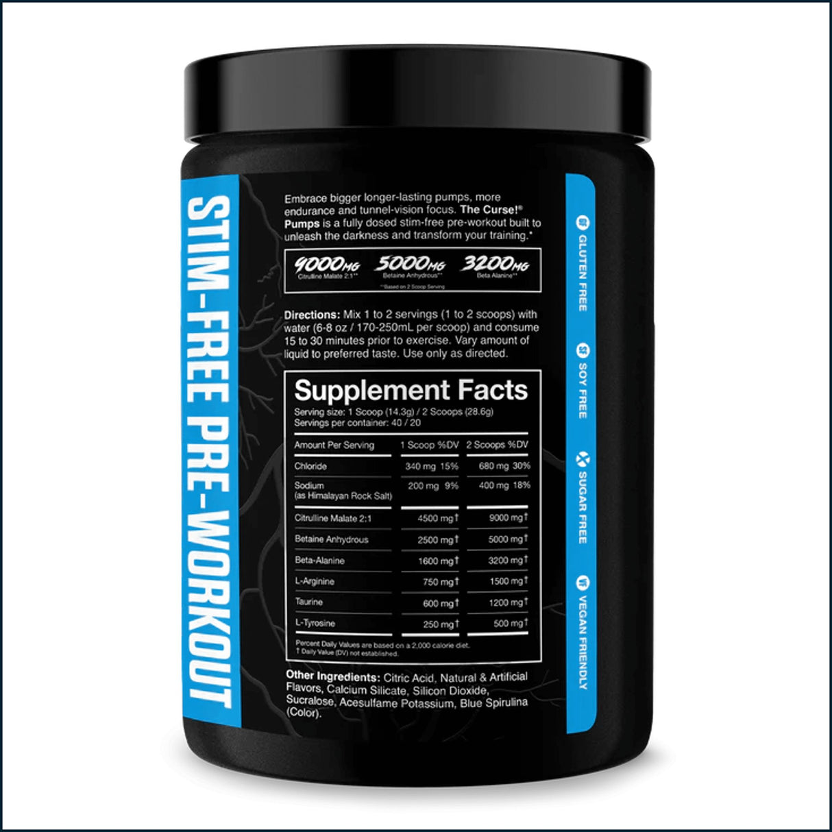 JNX Sports The Curse! Stim-Free Pump, 40 Servings + FREE Lifting Straps Combo Deals - BOGO JNX Sports 