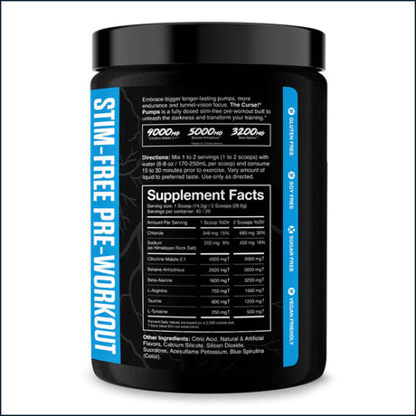 JNX Sports The Curse! Stim-Free Pump, 40 Servings + FREE Lifting Straps Combo Deals - BOGO JNX Sports 