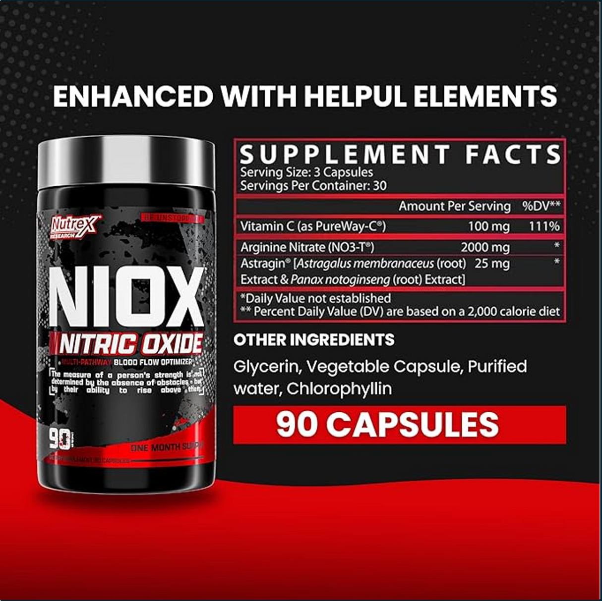 Nutrex Niox Nitric Oxide, 2 x 90 Caps