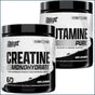 Nutrex Creatine Monohydrate + Glutamine Pure, 60 Servings Each Combo Deals - BOGO Nutrex Research 