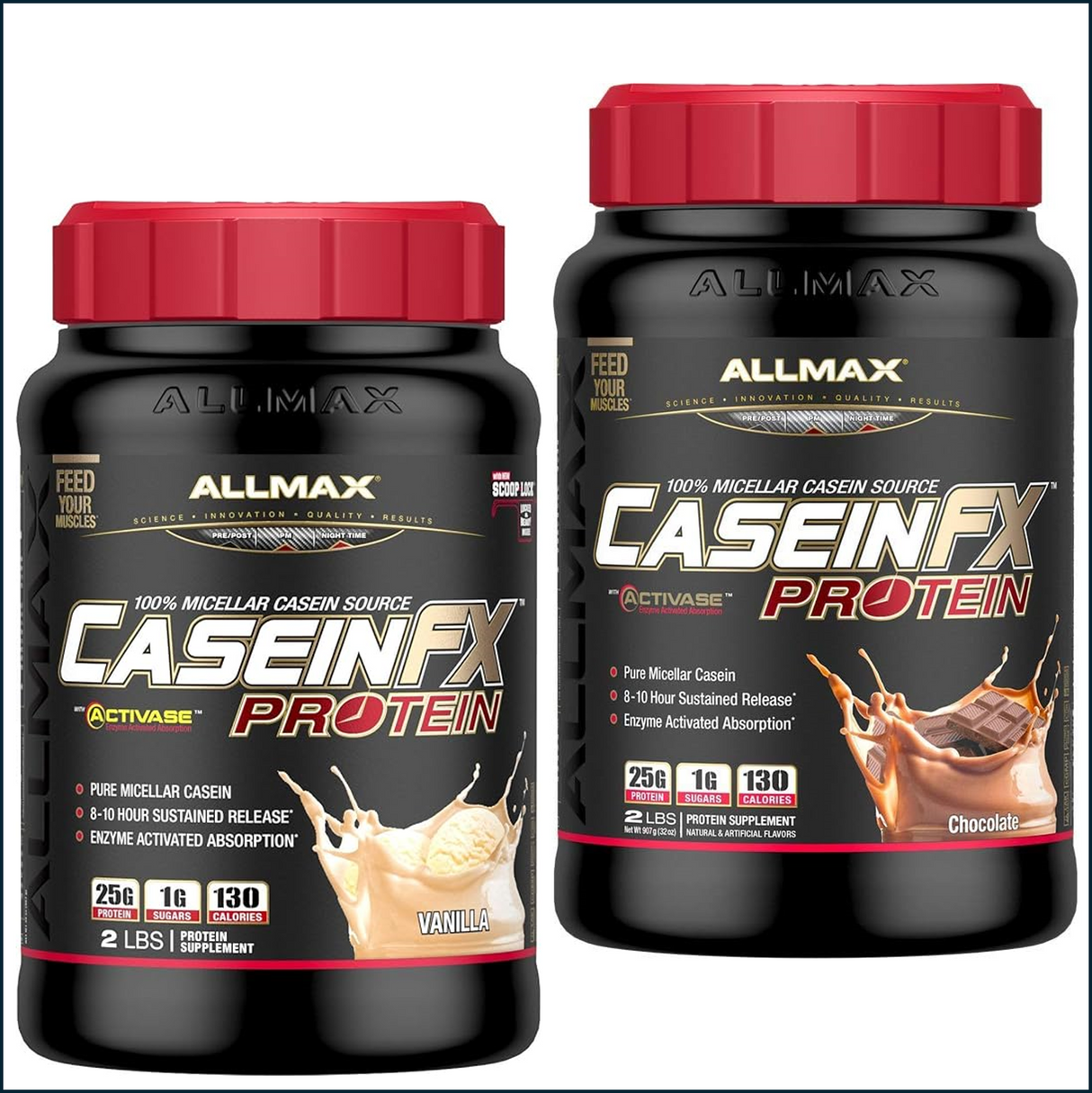 Allmax Casein-FX Protein, 2 x 2lbs - 2 x 27 Servings