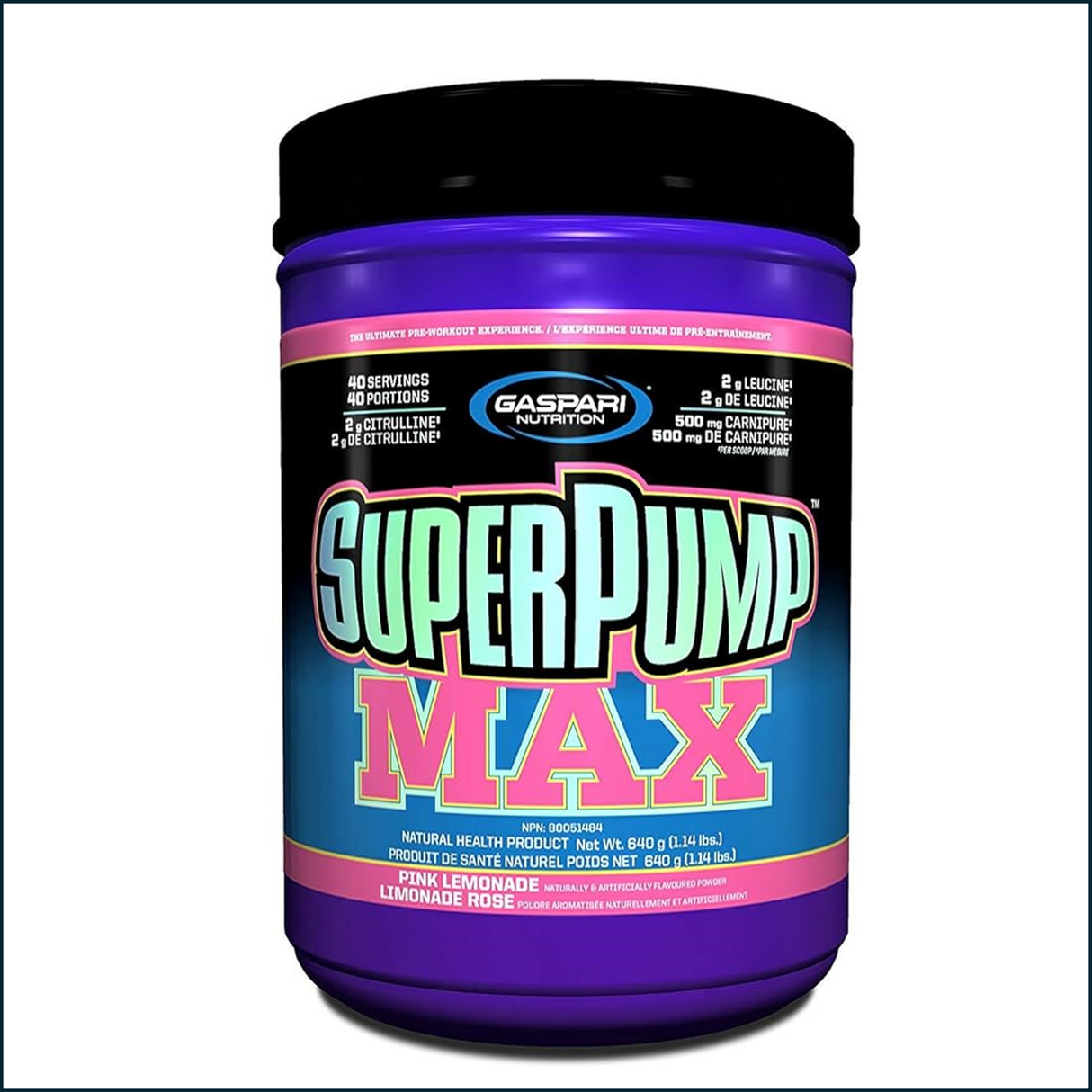 Gaspari Nutrition SuperPump Max, Pink Lemonade, 40 Servings