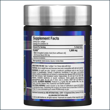Allmax CLA 95 1000mg, 30 SoftGels Weight Loss Allmax Nutrition 