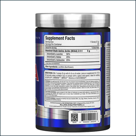 Allmax BCAA Powder 2:1:1 Ratio, 400 Grams BCAA | Amino Acids Allmax Nutrition 
