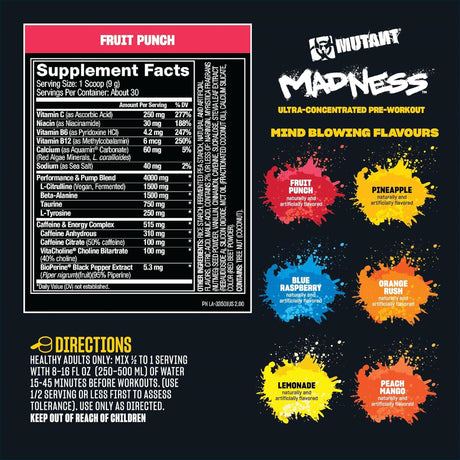 Mutant Madness Pre-WorkOut, 30 Servings Pre-Workout Mutant 