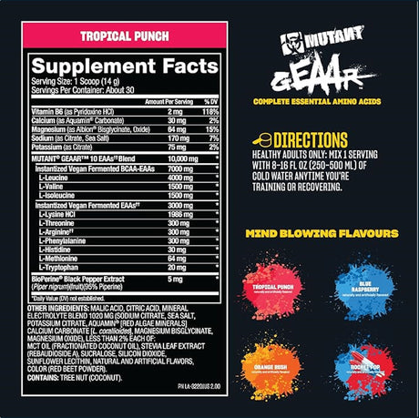 Mutant Geaar, 30 Servings BCAA | Amino Acids Mutant 