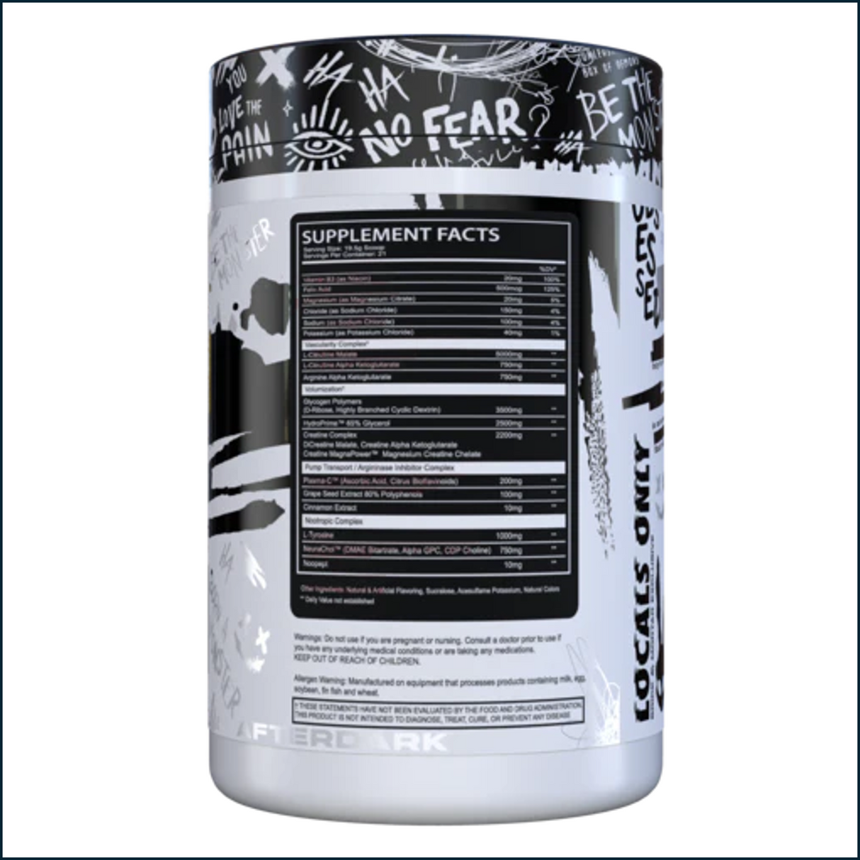 AfterDark Supps EPO+ Non-Stimulant Pre-Workout Powder, 21 Servings