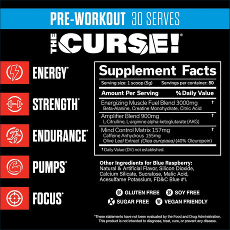 JNX Sports The Curse! Pre-workout, 30 Servings Pre-Workout JNX Sports 