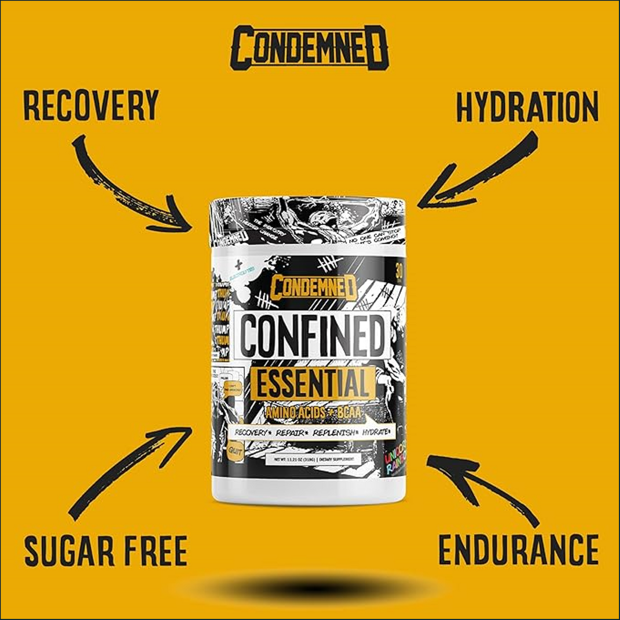 Condemned Labz Confined EAA + BCAA, 30 Servings