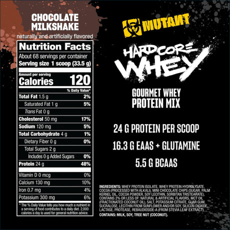 Mutant Hardcore Whey, 5lbs Protein Mutant 