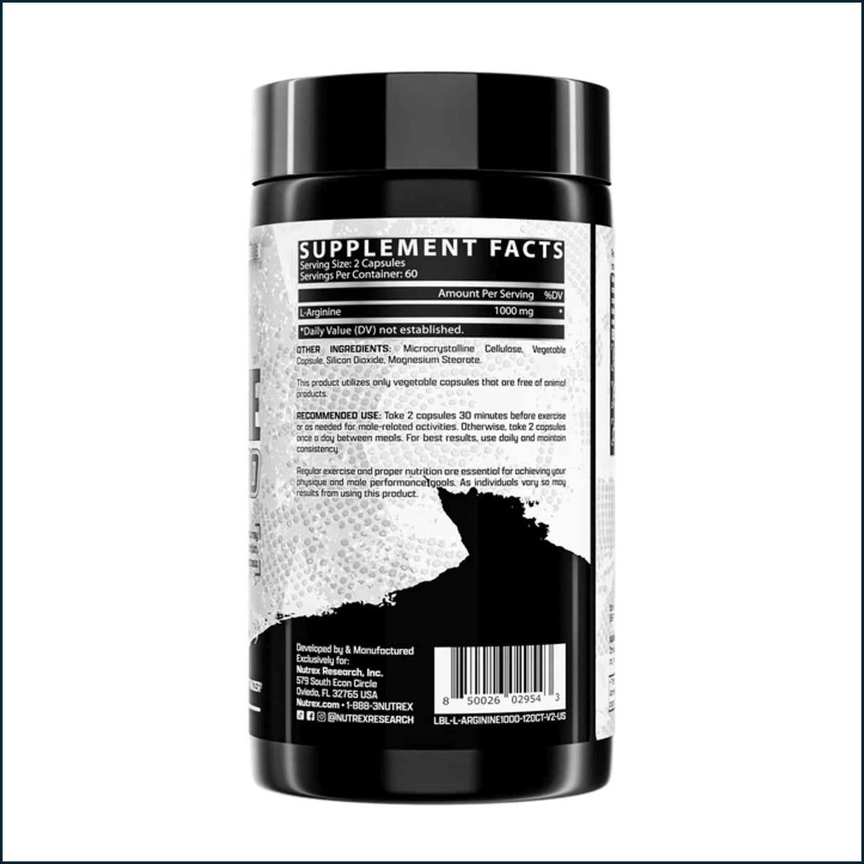 Nutrex L-Arginine 1000, 120 Capsules Testosterone Boosters Nutrex Research 