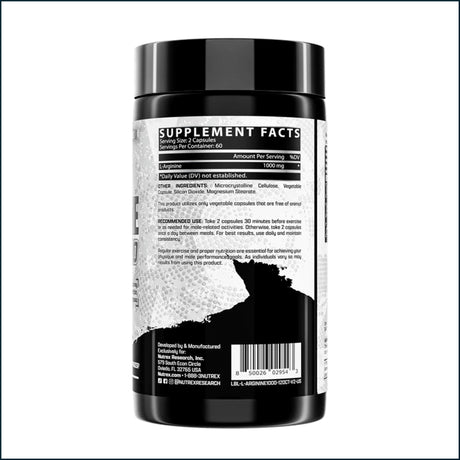 Nutrex L-Arginine 1000, 120 Capsules Testosterone Boosters Nutrex Research 
