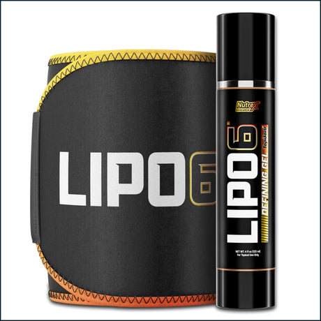 Nutrex LIPO-6 Defining Gel & Waist Trimmer Sweat Belt Combo Weight Loss Nutrex Research 