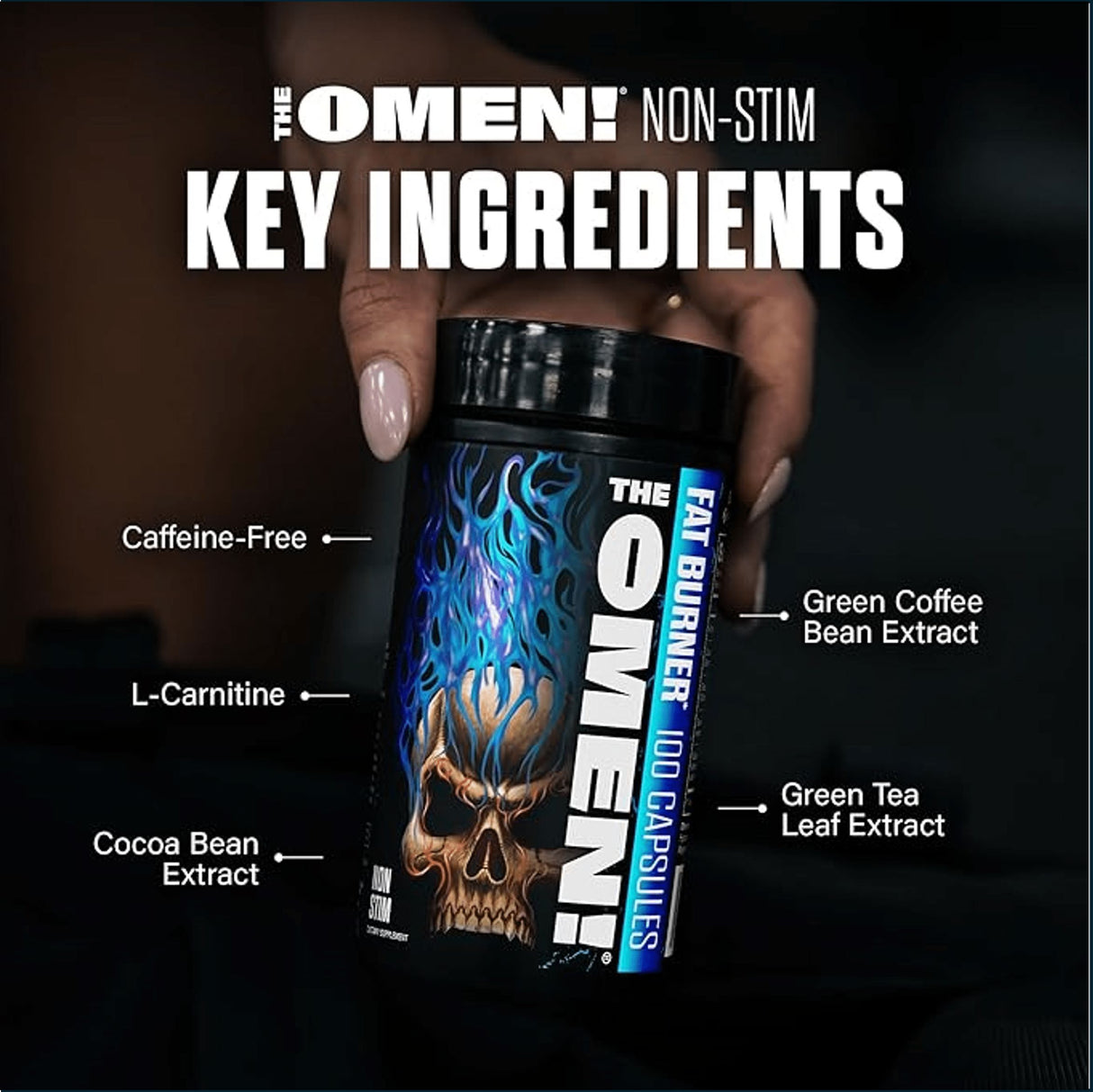 JNX Sports The Omen! Non-Stim Fat Burner, 100 Capsules Weight Loss JNX Sports 
