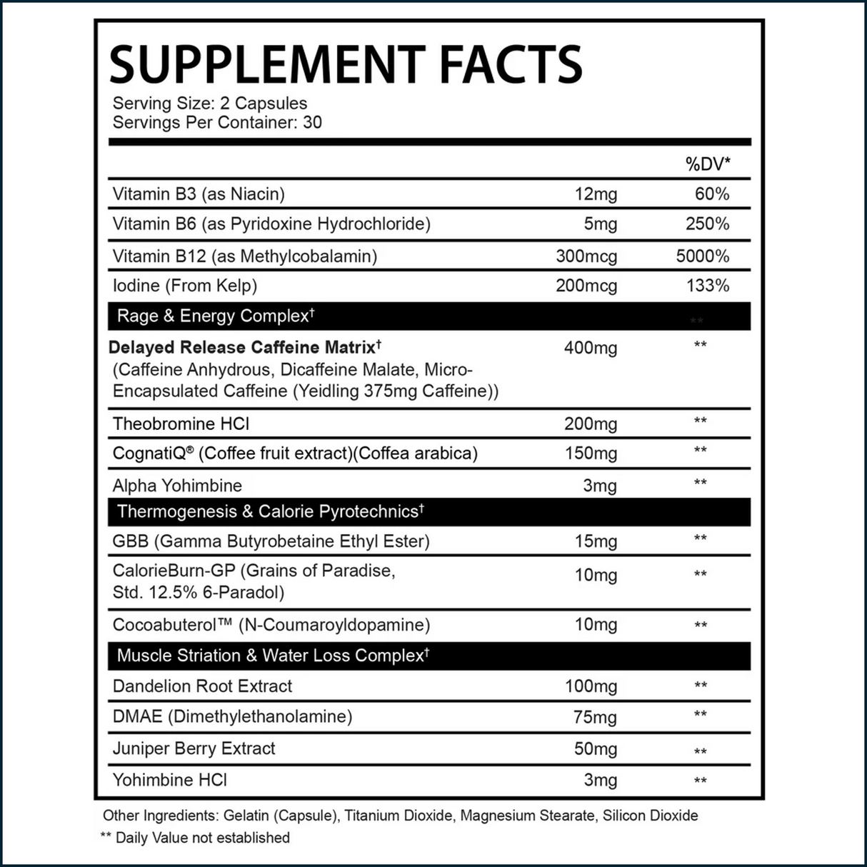 AfterDark Supps Pyrodex Thermogenic, 60 Caps