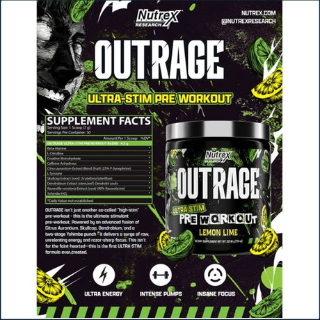 Nutrex Outrage & Gothic Shaker Performance Combo Combo Deals - BOGO Nutrex Research 
