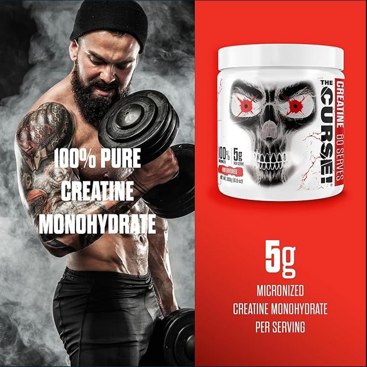 JNX Sports The Curse! Creatine, 60 Servings