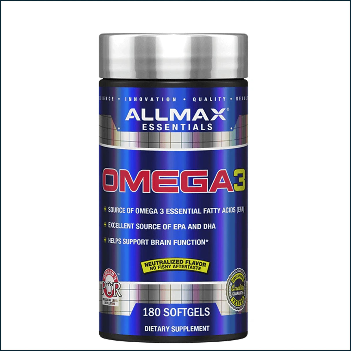 Allmax Omega 3 (Ultra-Pure Cold-Water Fish Oil) 1000mg, 180 Softgels Vitamins | Herbs Allmax Nutrition 