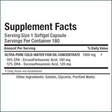 Allmax Omega 3 (Ultra-Pure Cold-Water Fish Oil) 1000mg, 180 Softgels