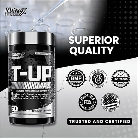 Nutrex T-Up Max, 60 Caps Testosterone Boosters Nutrex Research 